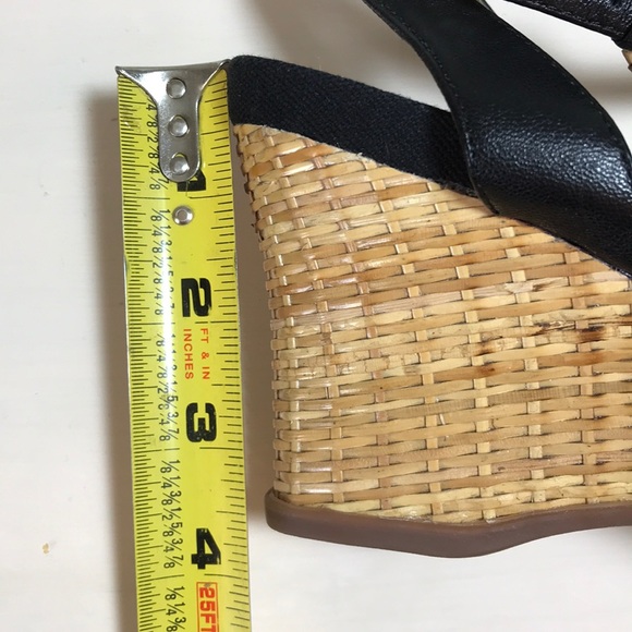 Rockport Woven Wedge Heel Sandal Black Size 10 - Picture 7 of 8